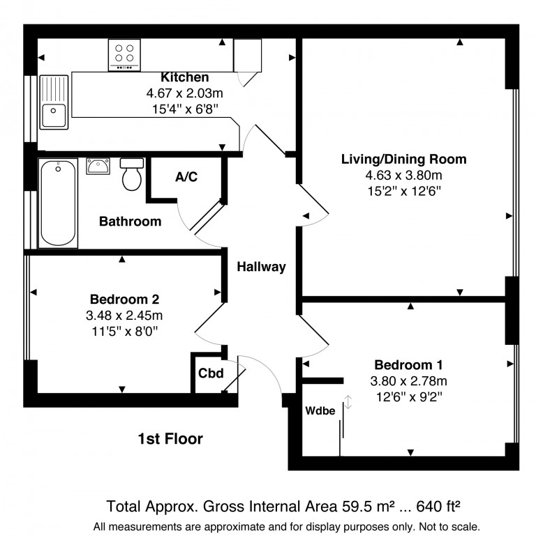 Floorplans For Davos Close, Woking